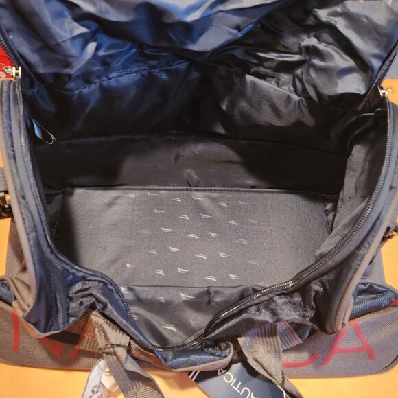 Nautica Dockside 22" Duffle Bag🔥New Large Bag w/ Shoulder Strap Dark Grey/Navy - Picture 6 of 9